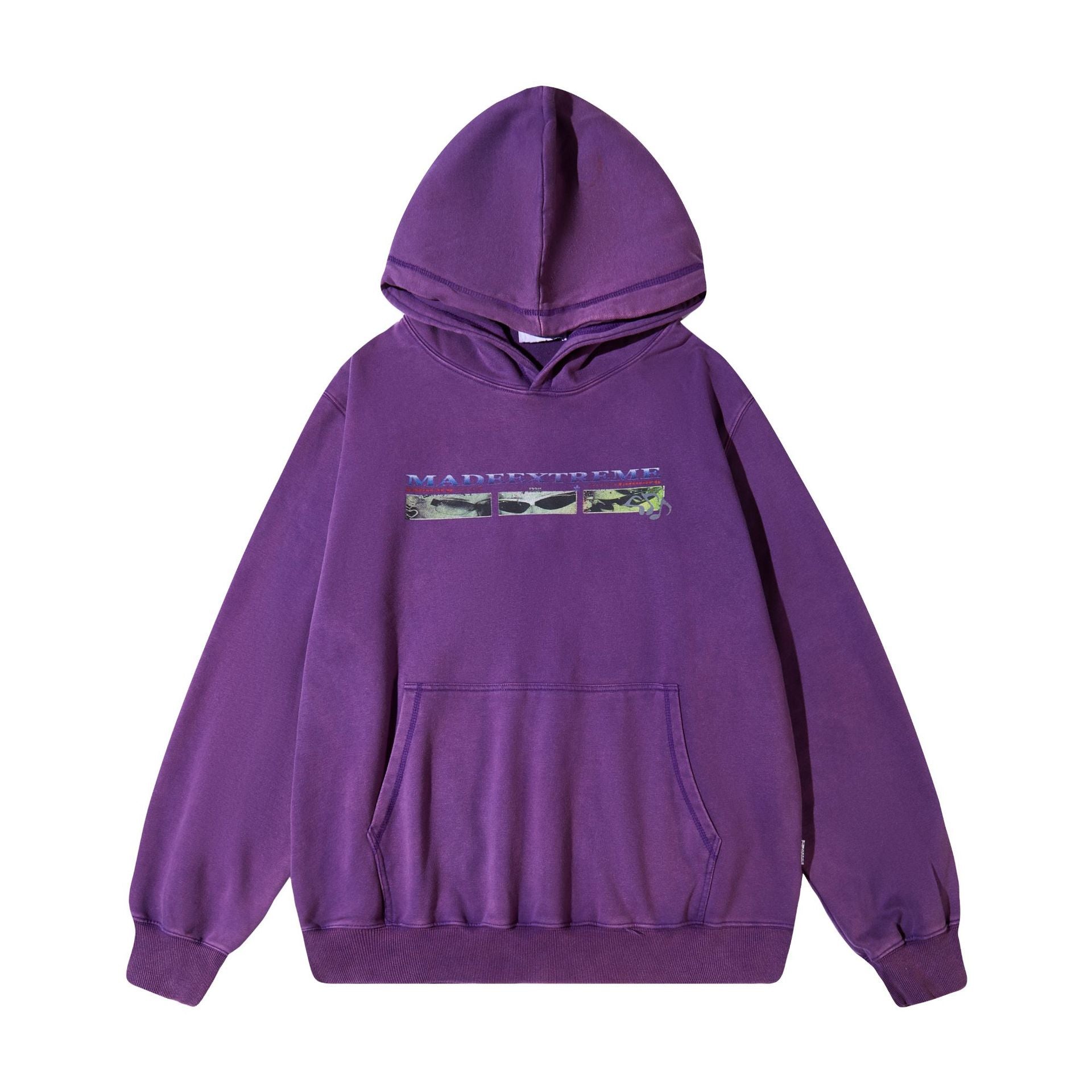 Vintage Washed Streetwear Hoodie for Men and Women