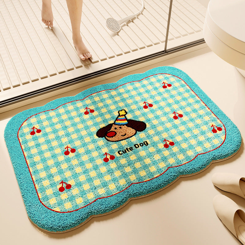 Thickened Plush Water-absorbent Bathroom Floor Mat
