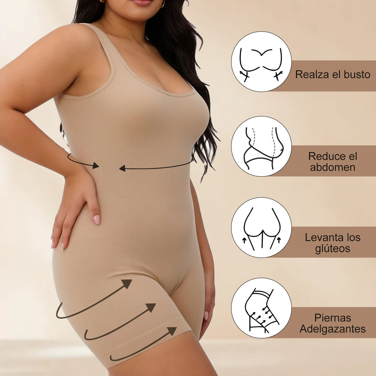 Women's Tummy Slimmer Waist Trainer Bodysuit Shapewear