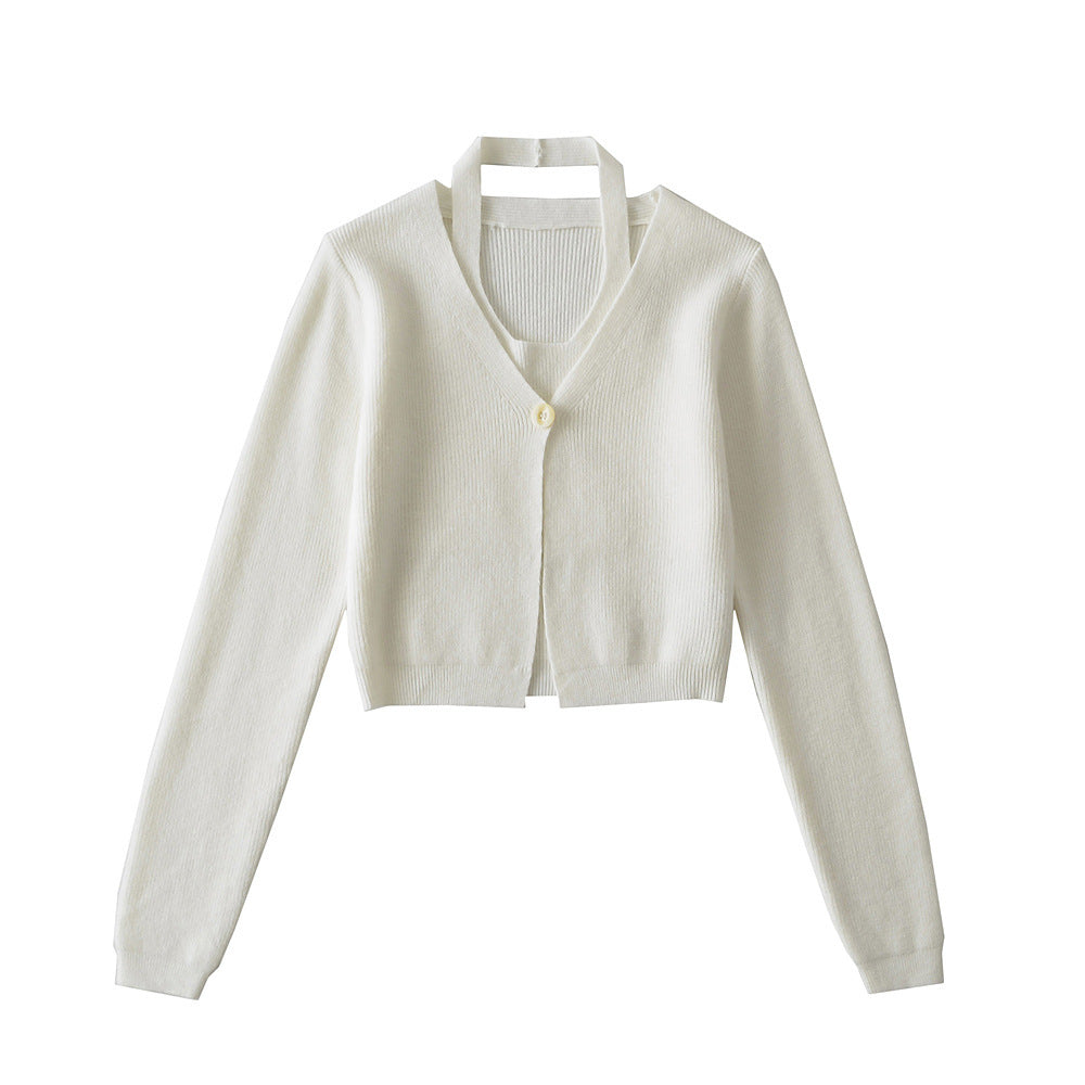 Chic Knit Cardigan & Vest Set for Effortless Style