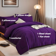 Cosybay 7pcs Luxury Color Bed Comforter Sets, Halloween Bedding Comforter Sets Queen Size, 4 Pillowcases, Comforter Sets Queen, Flat Sheet, Fitted Sheet, Quilt Set, Perfect for Home Bedroom & Hotel...