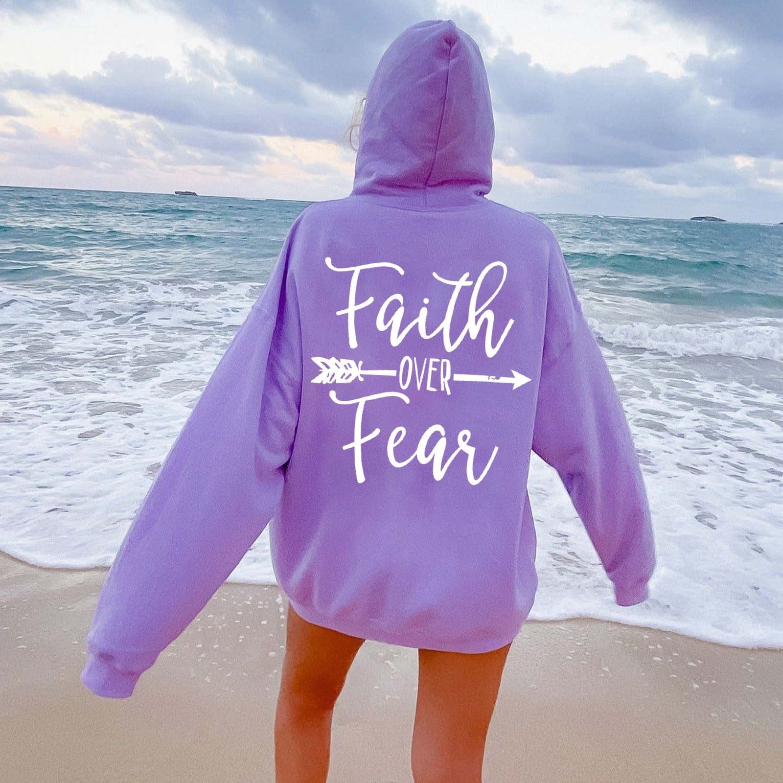 Cozy Fleece Letter Print Kangaroo Pocket Women's Hoodie