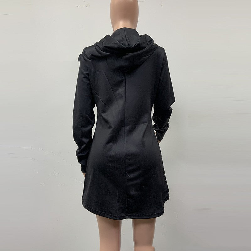 Women's Printed Casual Long Sleeve Hooded Jacket