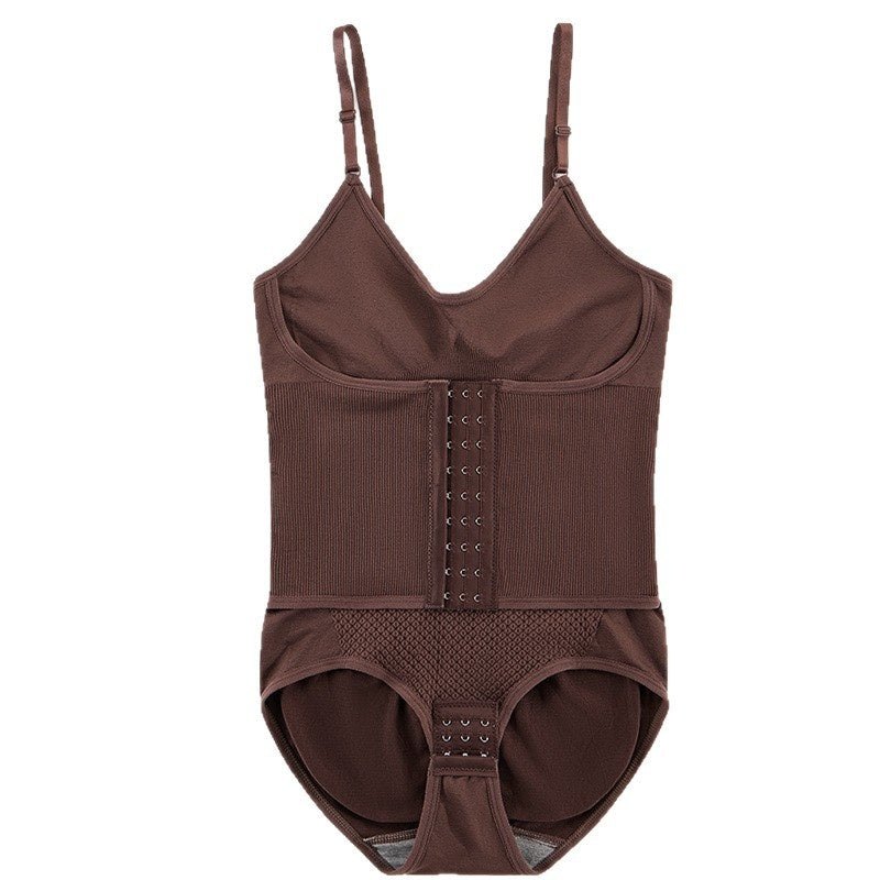 Snap Button Butt Lifting Body Shaper Jumpsuit
