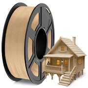 Wood‑Fiber PLA 3D Printer Filament 1.75 mm – 250 g Spool, Natural Wood Color