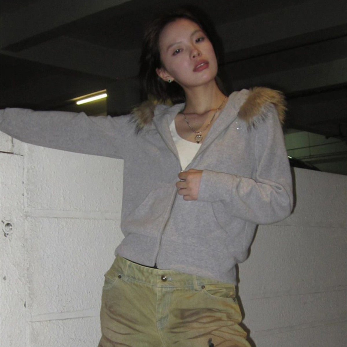 Retro Thick Plush Women's Winter Hooded Jacket