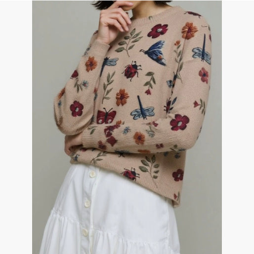 Women's Knitted Sweater Round Neck Sweater
