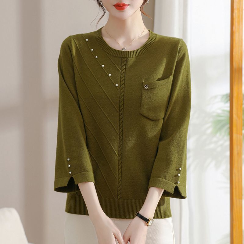 Bottoming Mom Wear Spring and Summer New Lightweight Sweater