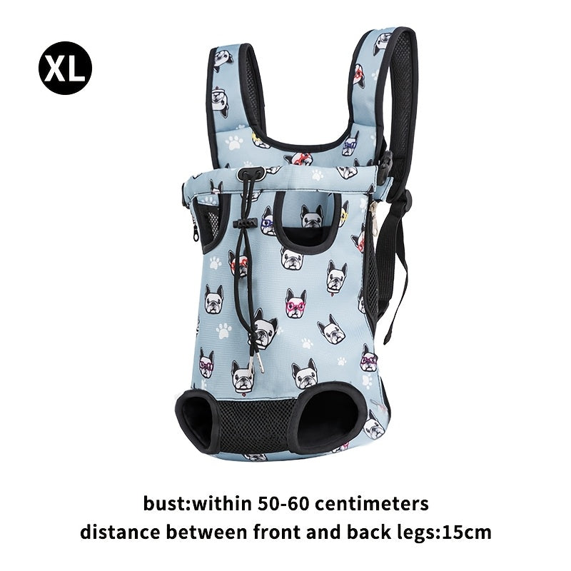 Pet Travel Backpack with Front Harness, Adjustable Multi‑Gear, Ultra‑Breathable Mesh and Lightweight Durable Design