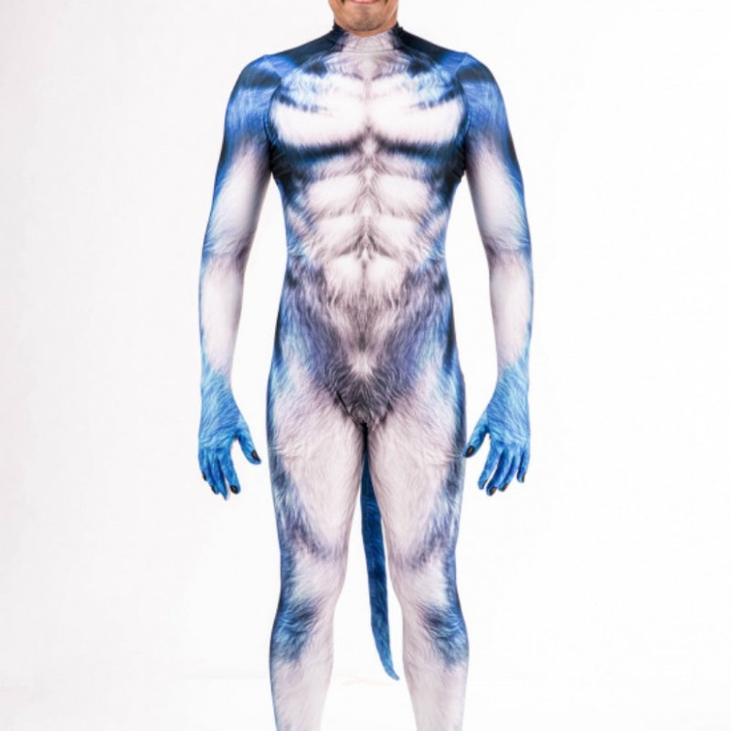 3D Printed Animal Couple Performance One-piece Tights