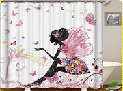 African Girl Digital Print Shower Curtain