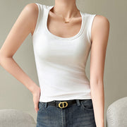 Pure Cotton Sling Tank Top with Chest Pad – Soft, Stretchy Fit