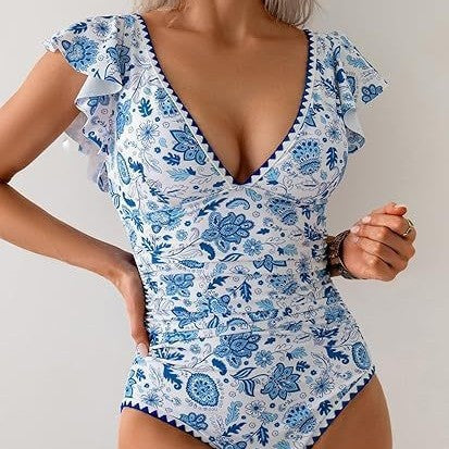 Tummy Control Printed One-Piece Swimsuit