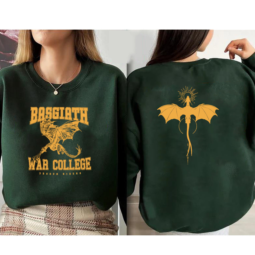 Vintage Fourth Wing Dragon Rider 2-Side Print Sweatshirt