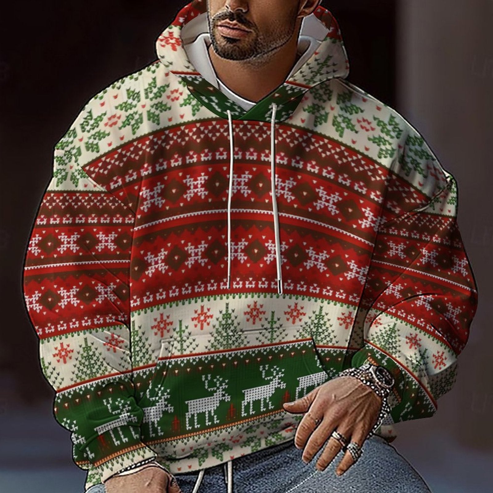 Men's Digital Print Sports Hoodie