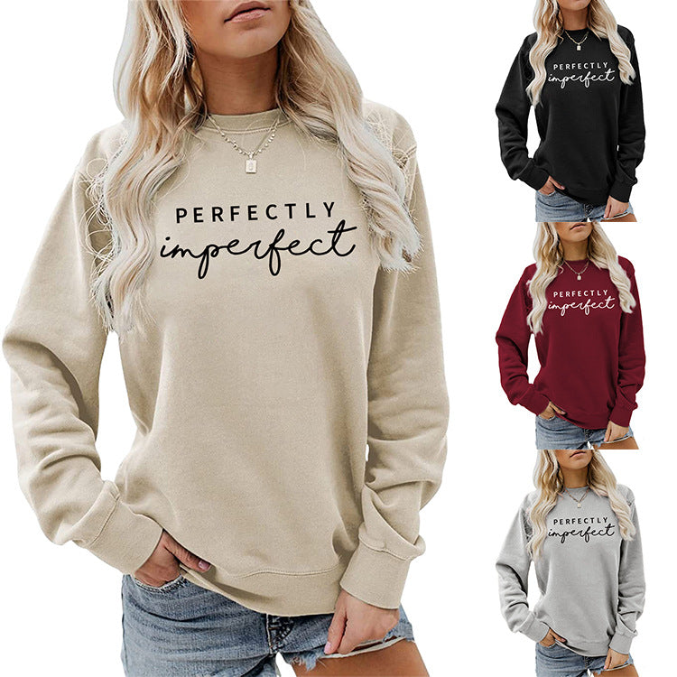 PERFECTLY Imperfect Women's Round Neck Long Sleeve Sweater