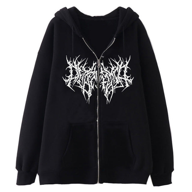 Dark Skull Skeleton Zip-Up Hoodie & Sweatshirt