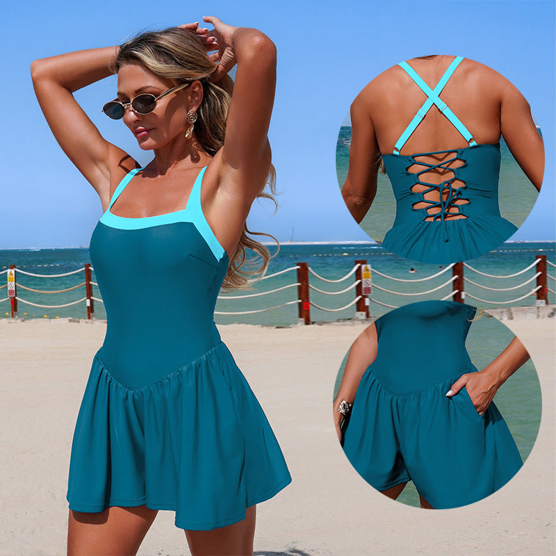 Chic Modest One-Piece Swimsuit for Women