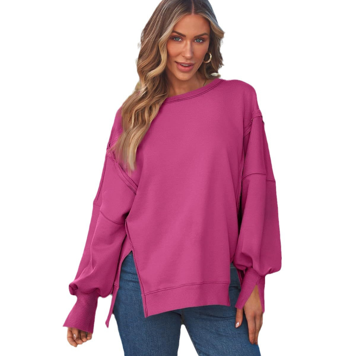 Women's Cozy Hooded Round-Neck Casual Sweatshirt