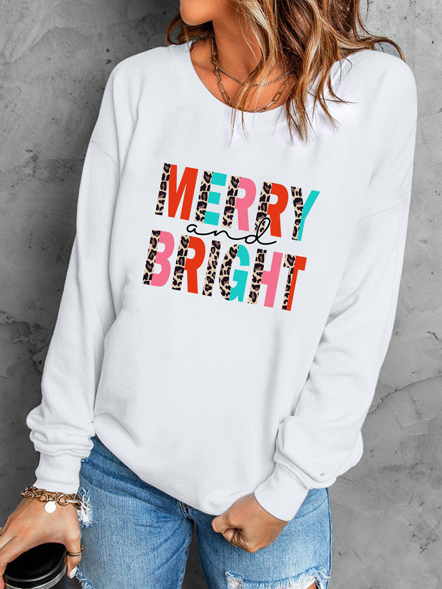 Leopard Print Color Block Pullover Sweater