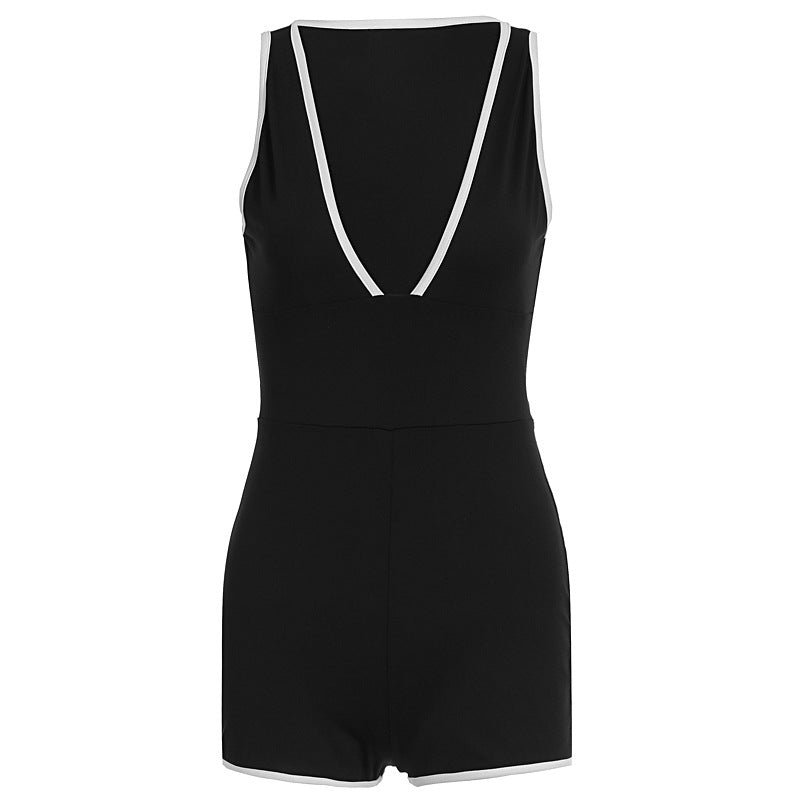 Women's Sleek Black Slimming Jumpsuit