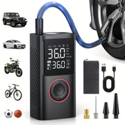 Black Friday Christmas Special! Cordless Tire Inflator Portable Tire Inflator - Cordless Air Compressor with Digital Gauge & LED Light, USB Rechargeable, 2X Fast Inflation for SUV, Cars, Bikes, Motorc