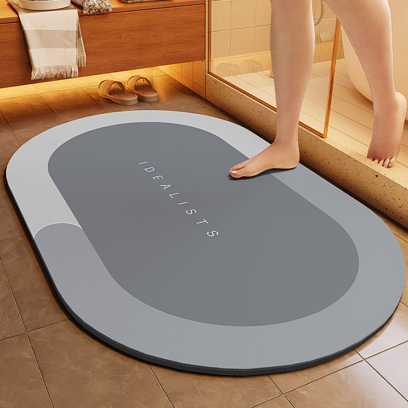 Minimalist Diatomaceous Earth Bathroom Mat for Quick Water Absorption and Drying