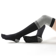 Winter Yoga Socks for Women - Anti-Friction Knee Pad Long Tube Socks