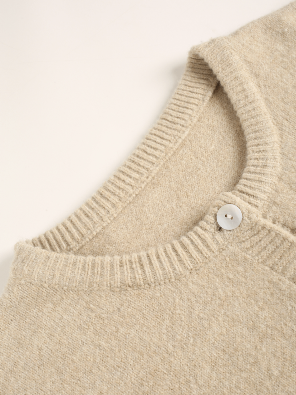 Oversized Crew Neck Button Knit Cardigan Women Soft Puff Sleeve Sweater Coat