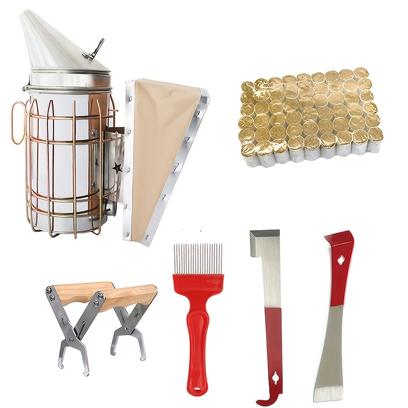 Bee Smoker Kit with 54 Pellets and Beekeeping Tools