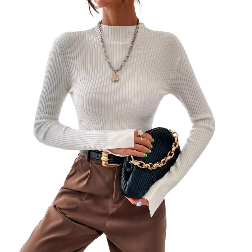 Knitted Bottoming Shirt Autumnwinter Top Womens Sweater