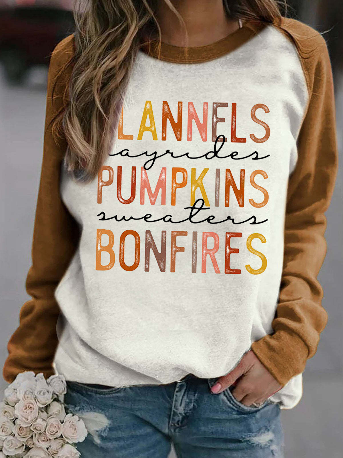 Women's 3D Printed Loose Long Sleeve Pullover Hoodie