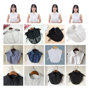 Universal Scarf Collar for Women, All-Season Chiffon Lace Trim