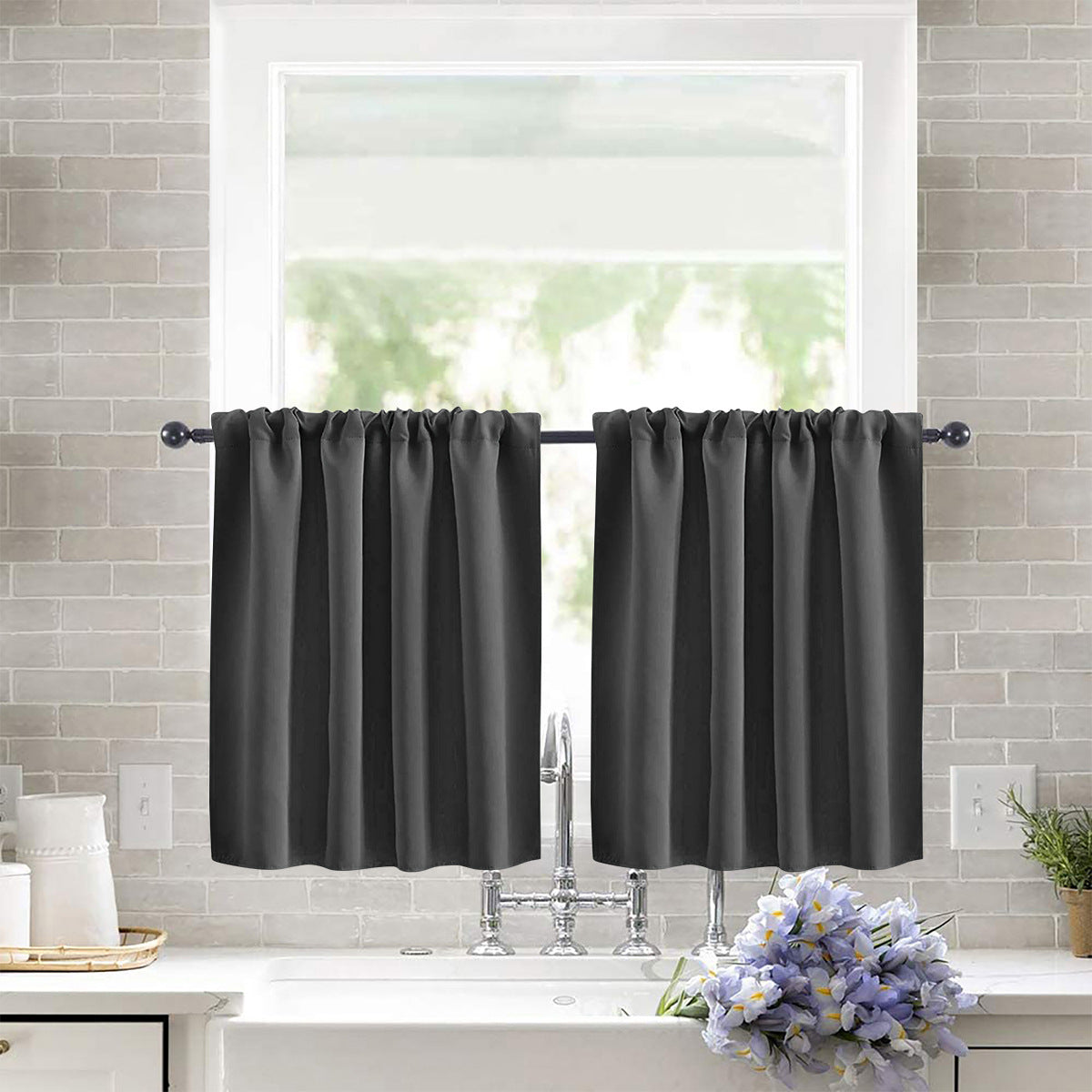 Shade Solid-color High-precision Short Curtain