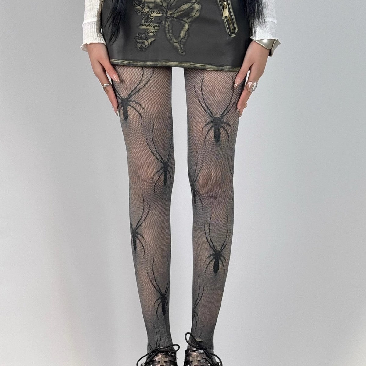 Spooky Halloween Spiderweb Fishnet Tights for Women