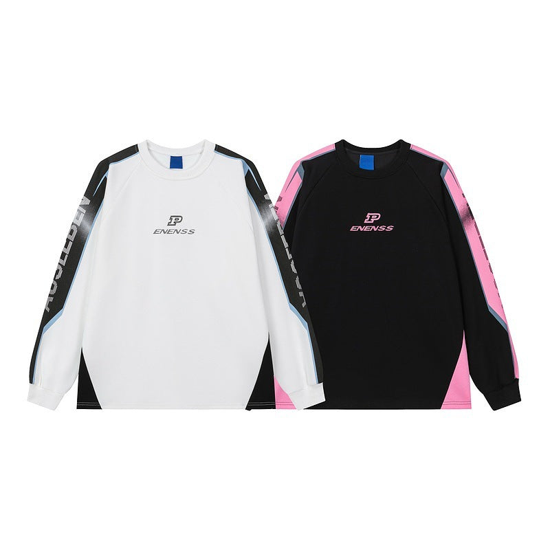 Retro Sport Long Sleeve Couple Pullover