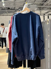 Women's Letter Embroidered Loose Pullover Sweatshirt
