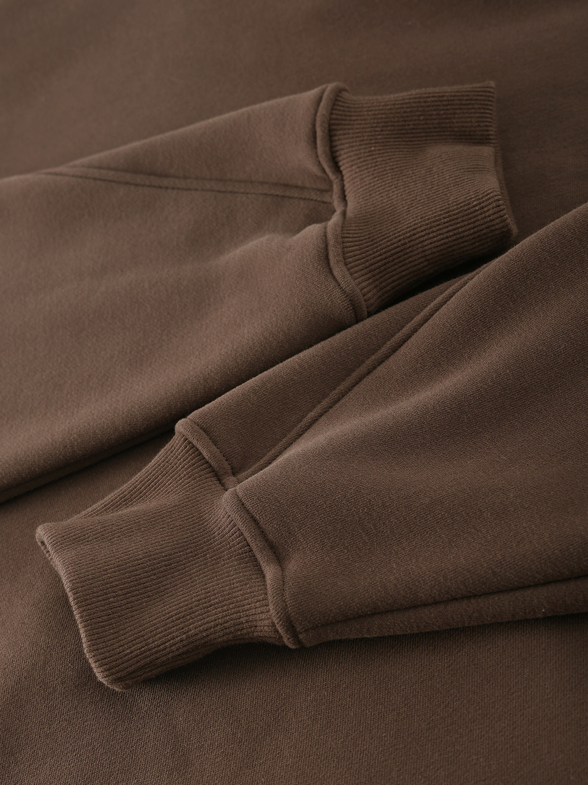 Fleece Hooded Trendy Sweatshirt Retro Solid Color