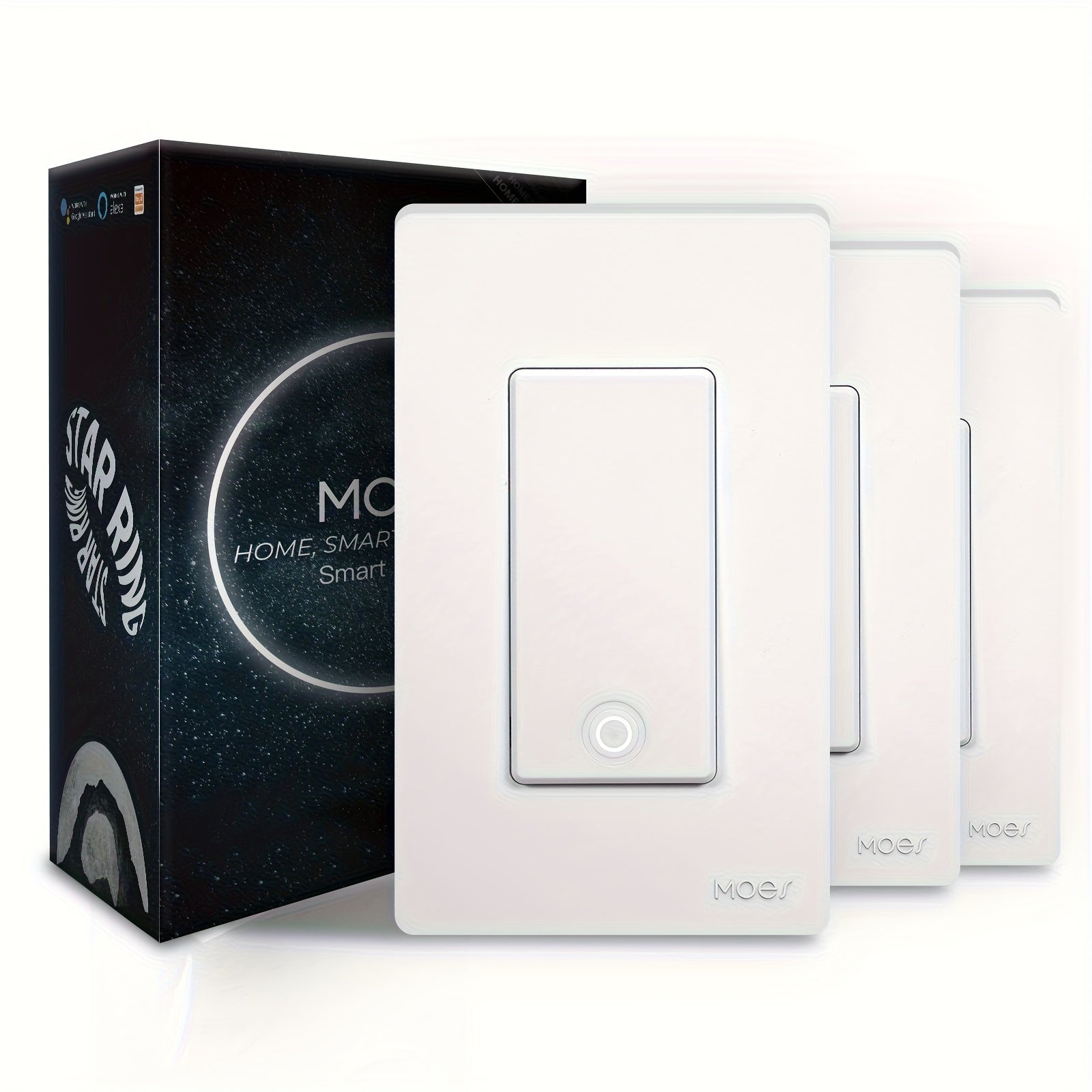 3-Pack WiFi Smart Light Switch, Neutral Wire Required, Works with Alexa & Google Home