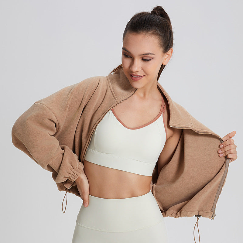 Women's Cozy Fleece Lapel Casual Sweatshirt