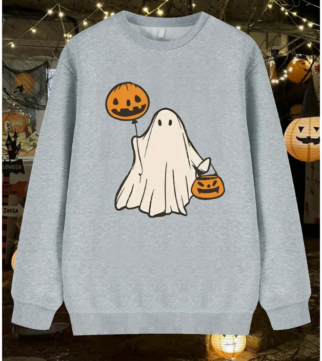 Cozy Fleece Letter Print Long Sleeve Casual Sweatshirt