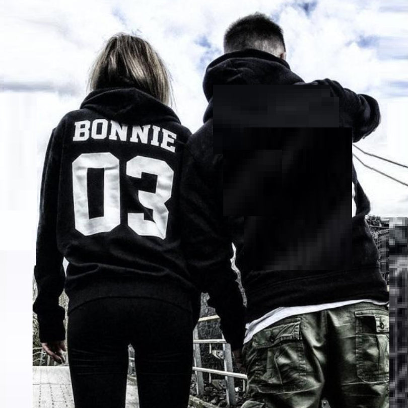 Matching Couple Hooded Sweatshirt Streetwear Pullover