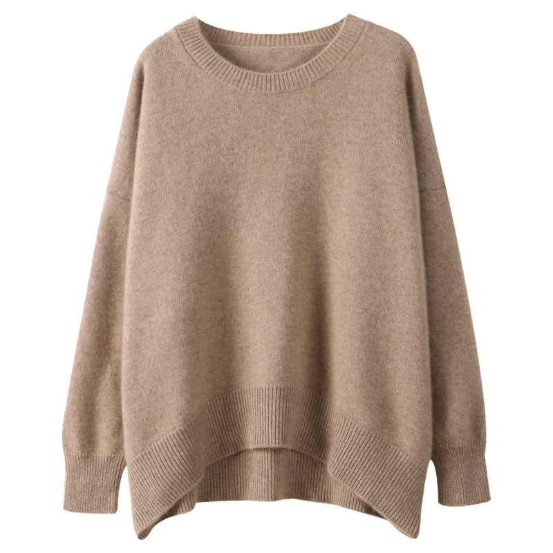 Loose and Idle Underwear Crew Neck Simple Sweater