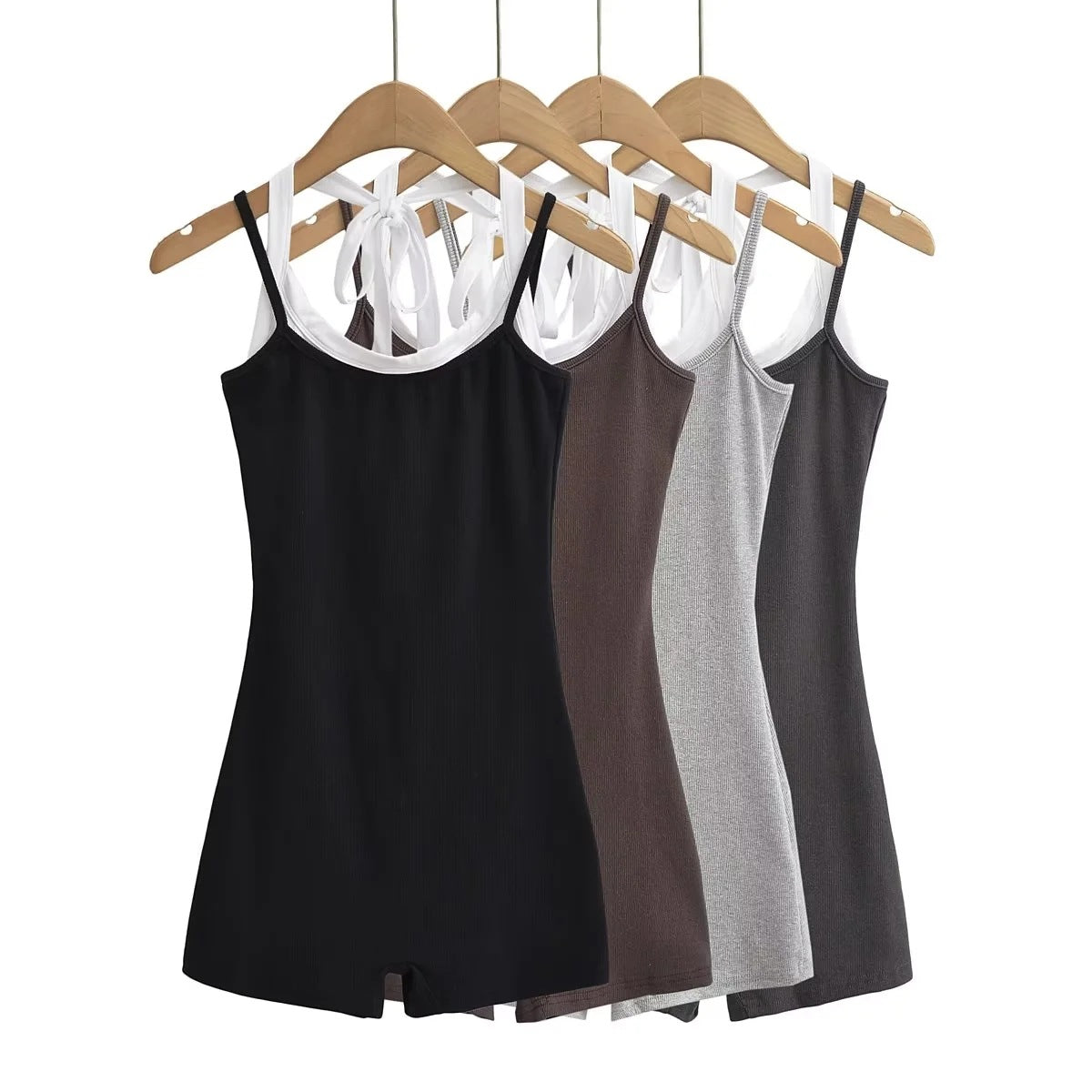 Chic Color-Block U-Neck Bodycon Jumpsuit