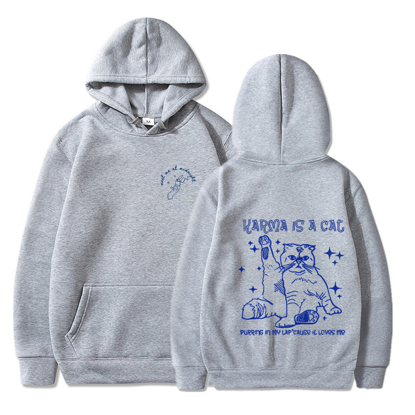 Cozy Cartoon Couple Velvet Hooded Sweatshirt