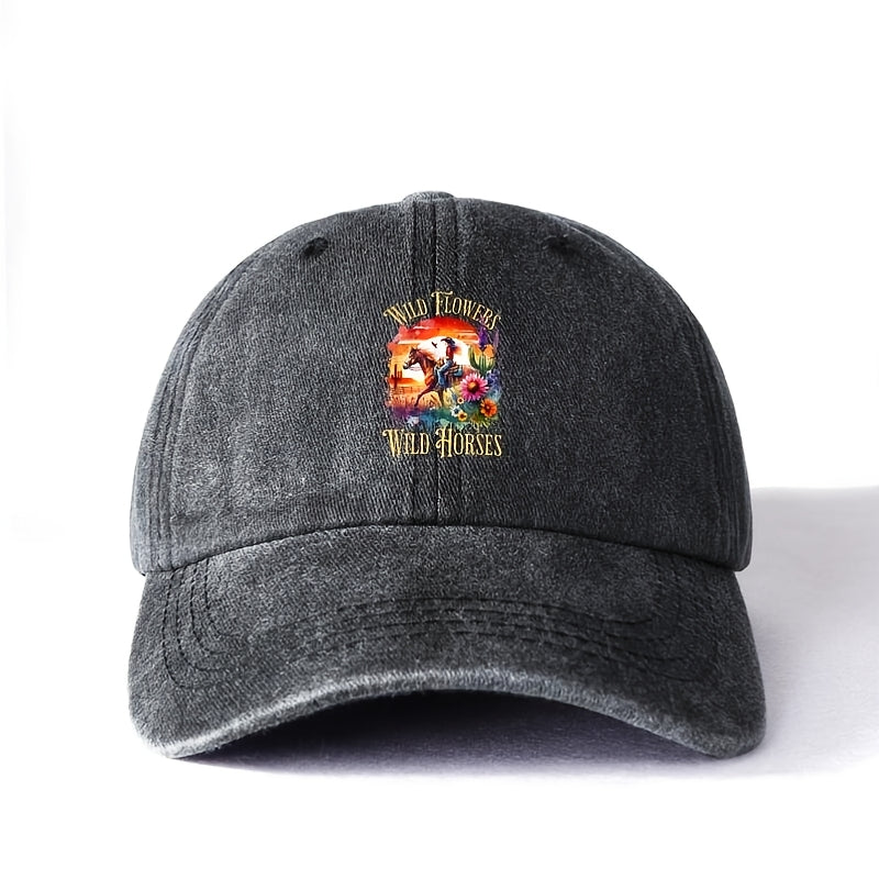 Western Slim Fit Baseball Cap with Sun Protection for Kids