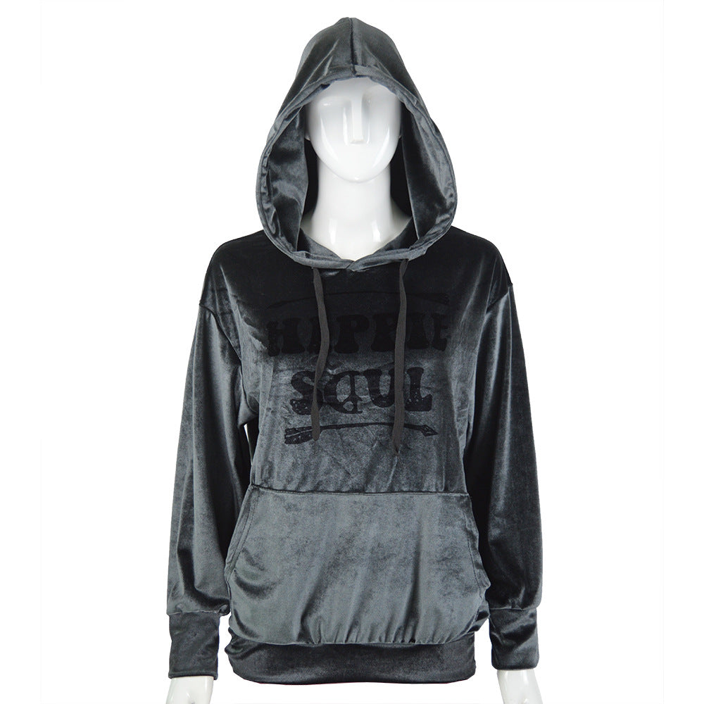 Women's Fleece-Lined Thermal Pullover Hoodie