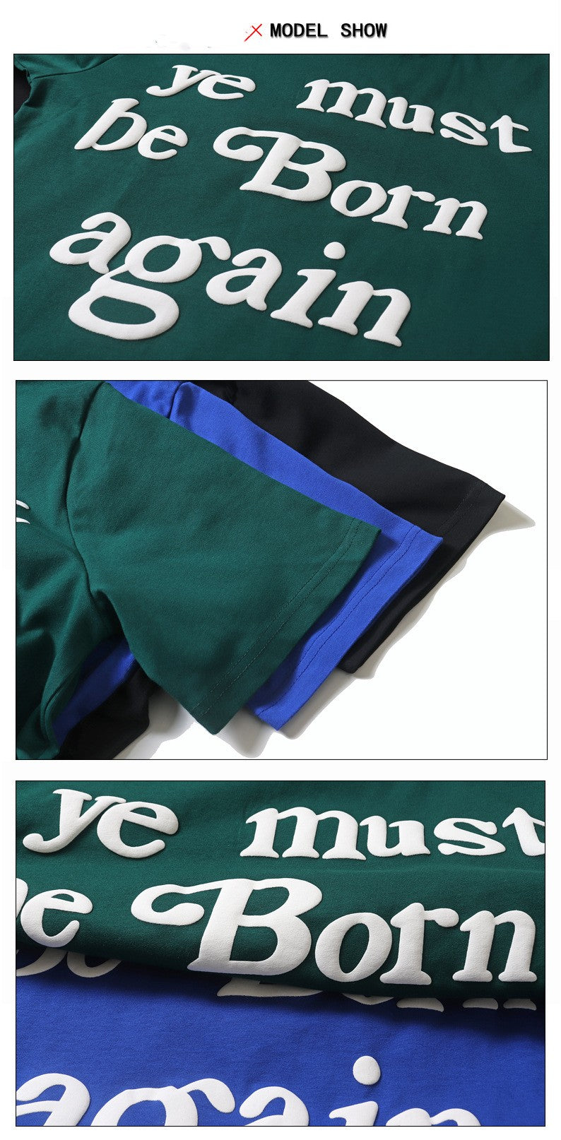 You Must Be Born Again Graphic Cotton Short Sleeve T-Shirt