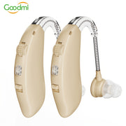 Rechargeable Noise Cancelling Hearing Aid Pair with Volume Control