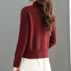 Short Sweater Women's Small Foreign Wool Bottoming Shirt Autumn and Winter
